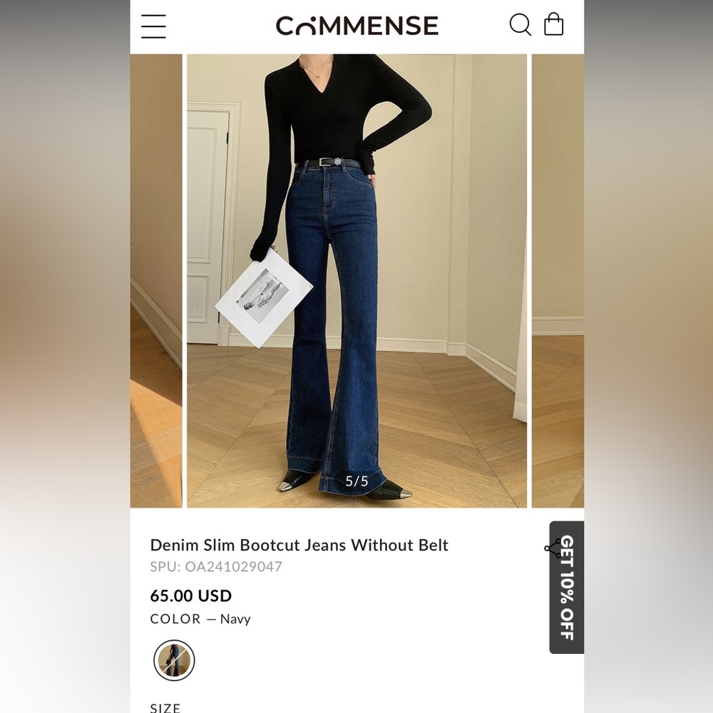 Commense Dark Blue Flare Jeans